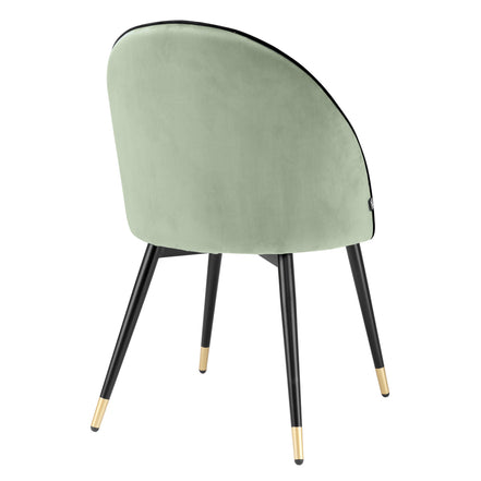 Scaun dining Cooper, catifea Savona verde fistic, set de 2