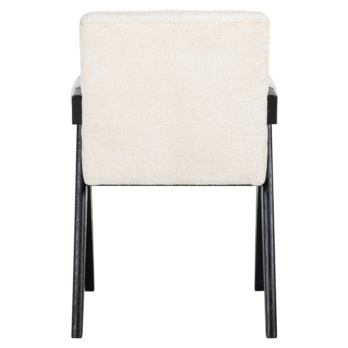 Scaun dining Cooper, chenille albă