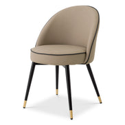 Scaun dining Cooper, piele ecologică bej, set de 2