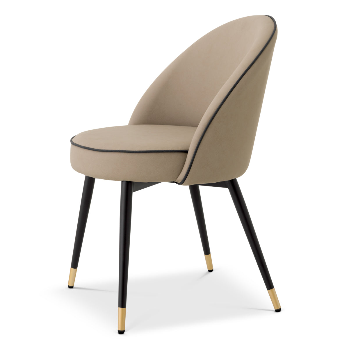 Scaun dining Cooper, piele ecologică bej, set de 2
