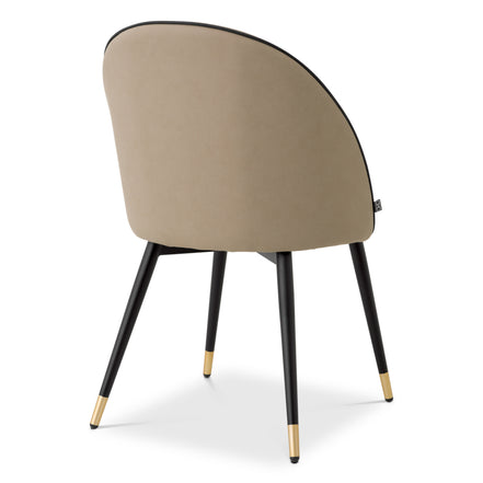 Scaun dining Cooper, piele ecologică bej, set de 2