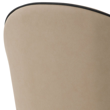 Scaun dining Cooper, piele ecologică bej, set de 2