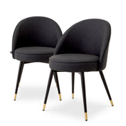 Scaun dining Cooper, piele ecologică gri, set de 2