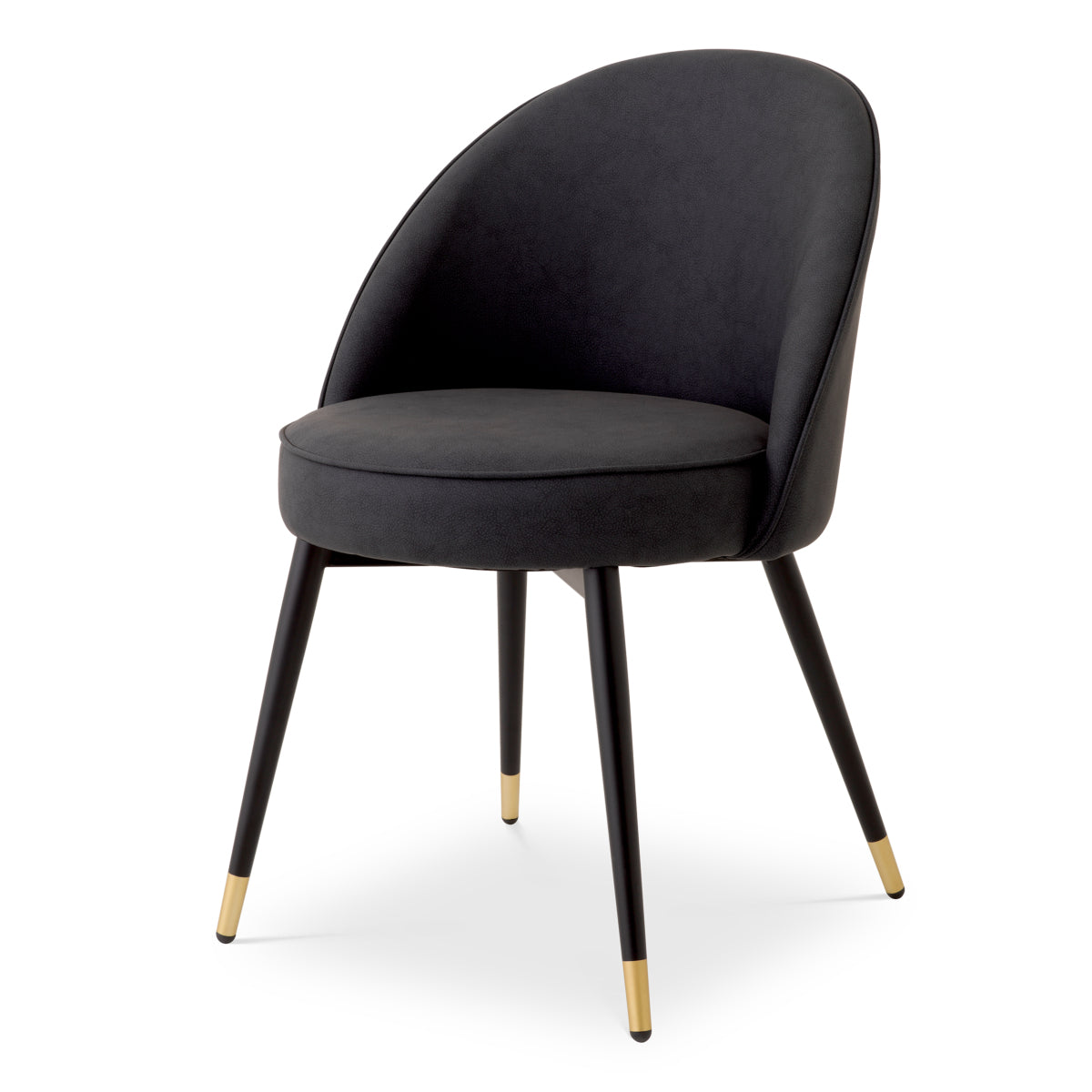 Scaun dining Cooper, piele ecologică gri, set de 2