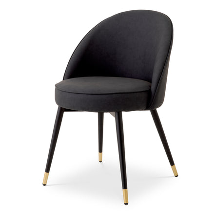 Scaun dining Cooper, piele ecologică gri, set de 2