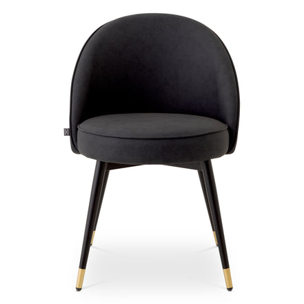 Scaun dining Cooper, piele ecologică gri, set de 2