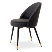 Scaun dining Cooper, piele ecologică gri, set de 2