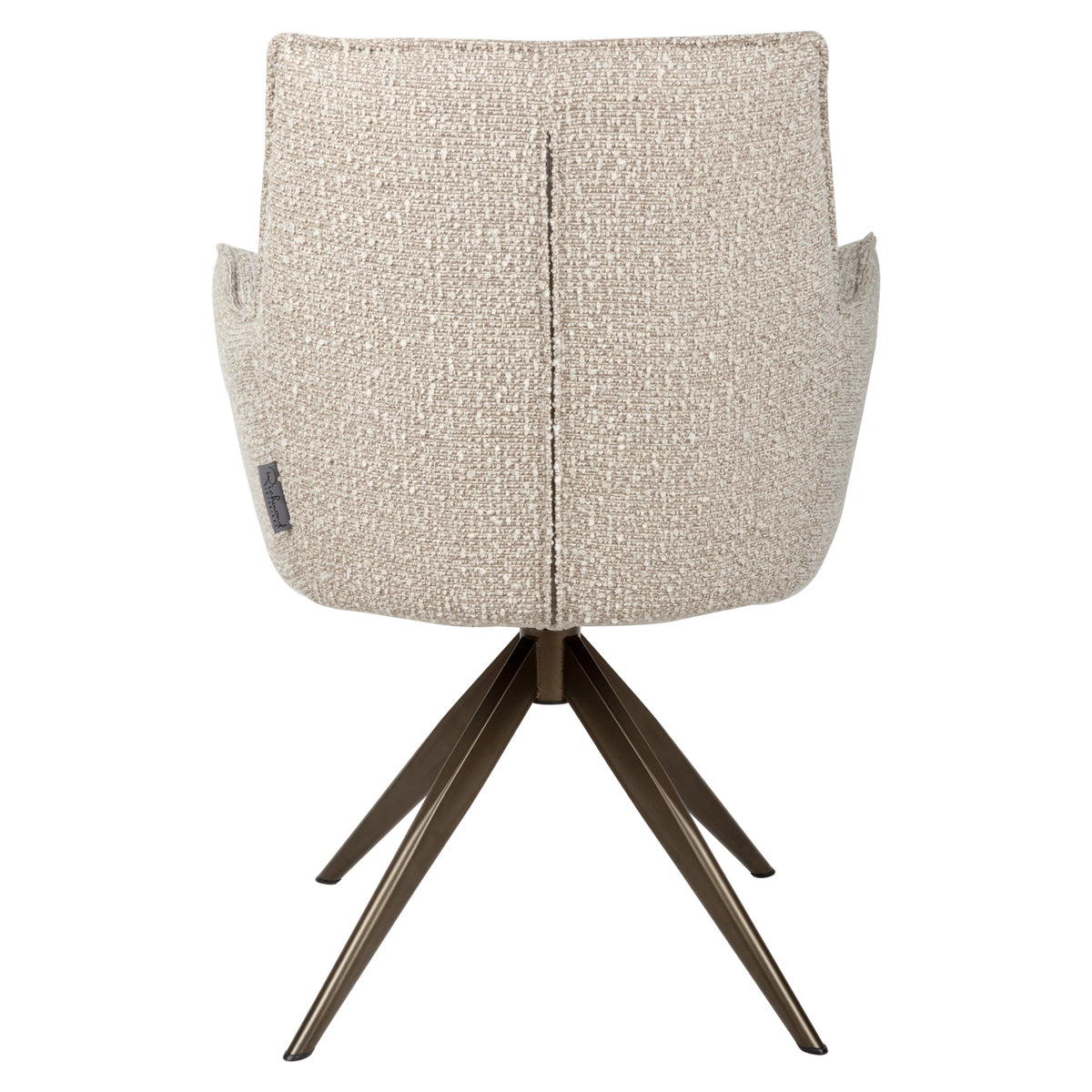Scaun dining Dakota, chunky natural, rotativ, cu brațe
