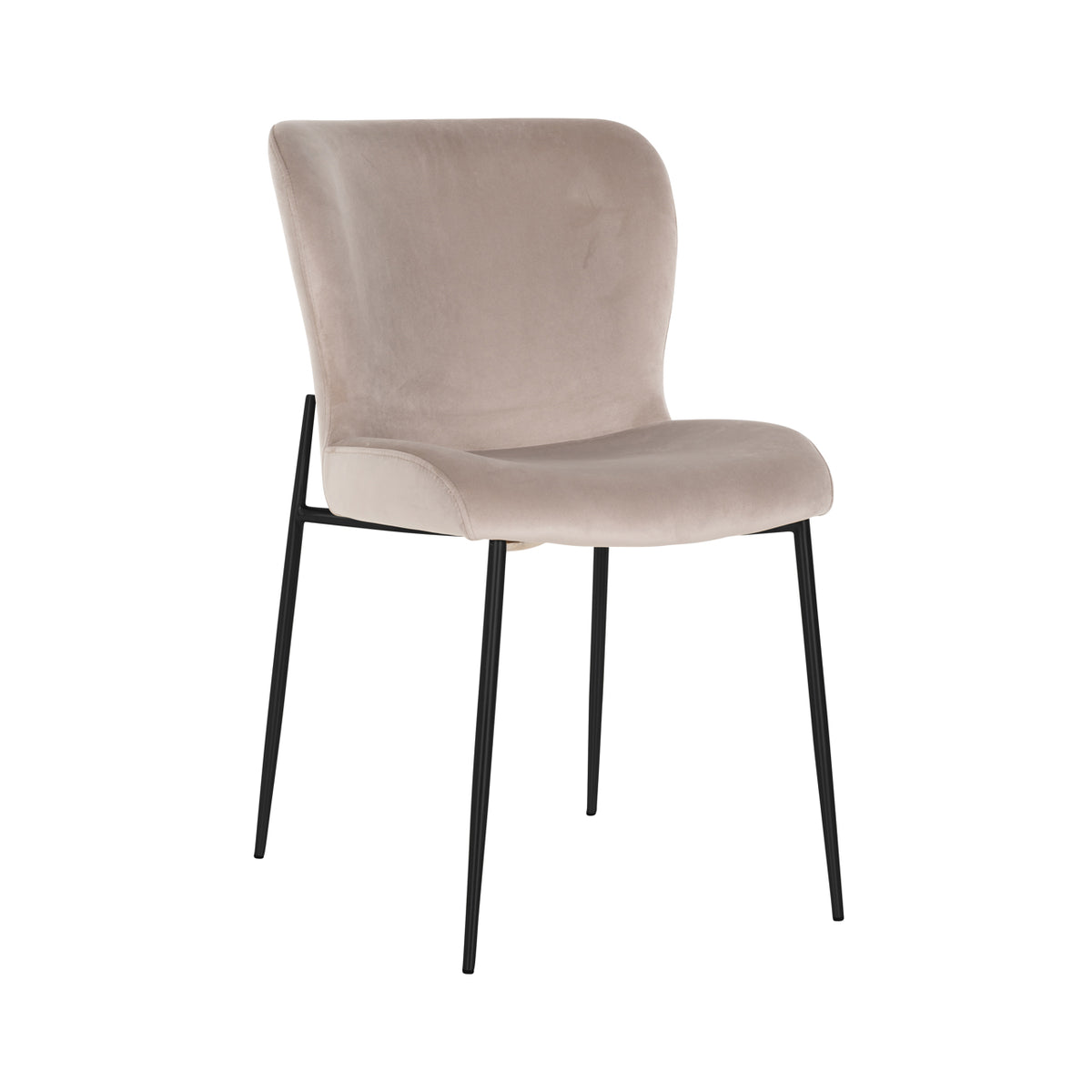 Scaun dining Darby, catifea kaki, ignifug (set de 2)