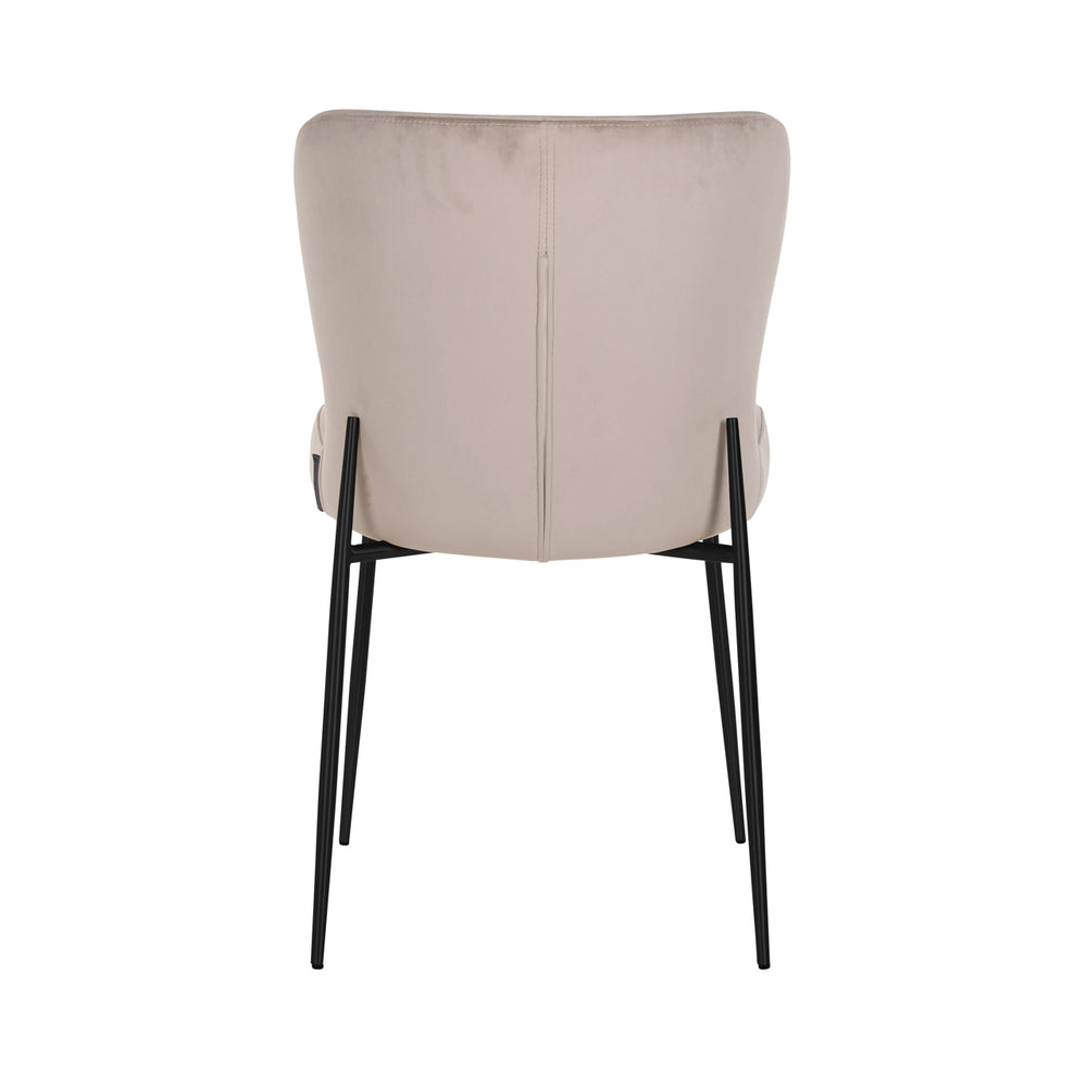 Scaun dining Darby, catifea kaki, ignifug (set de 2)
