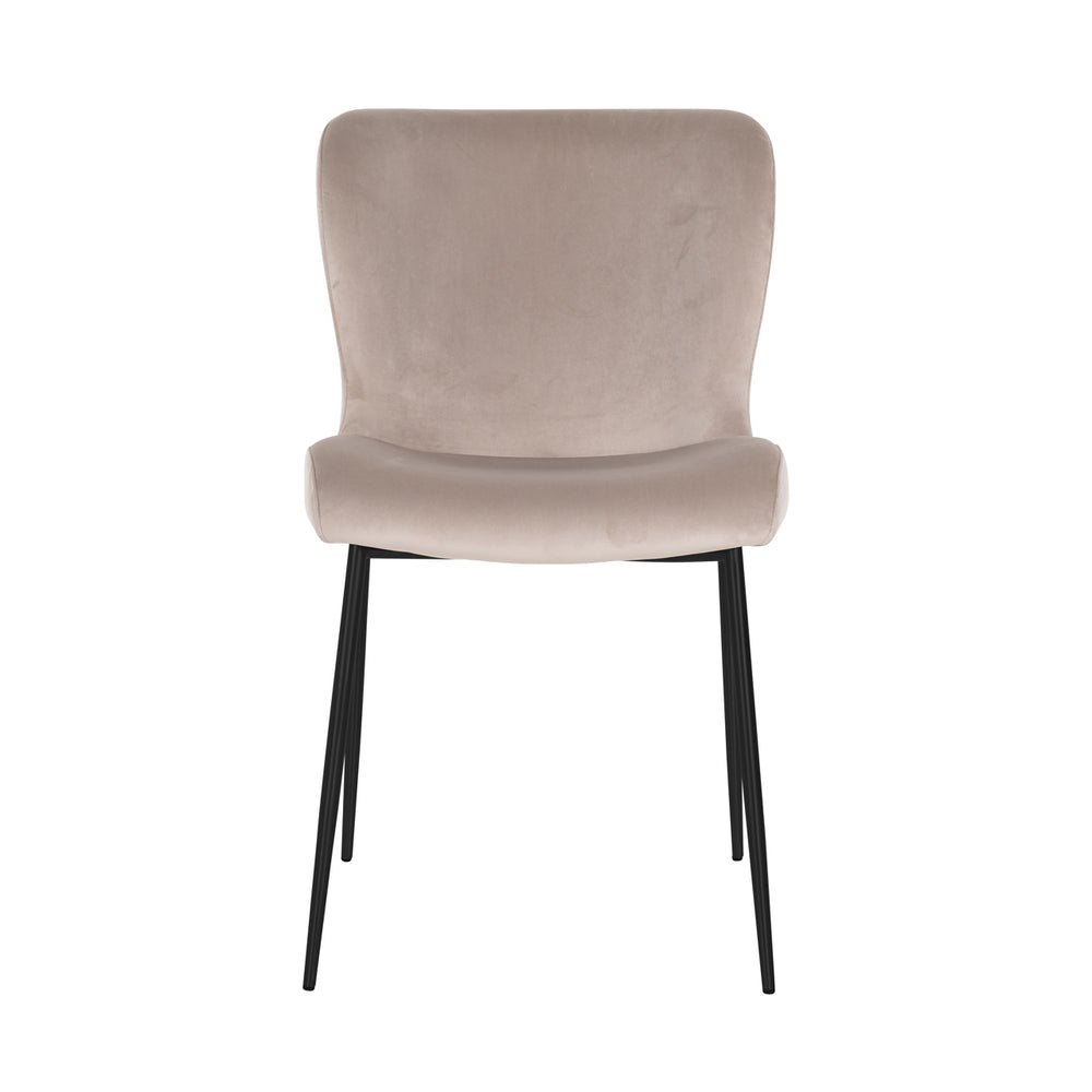 Scaun dining Darby, catifea kaki, ignifug (set de 2)