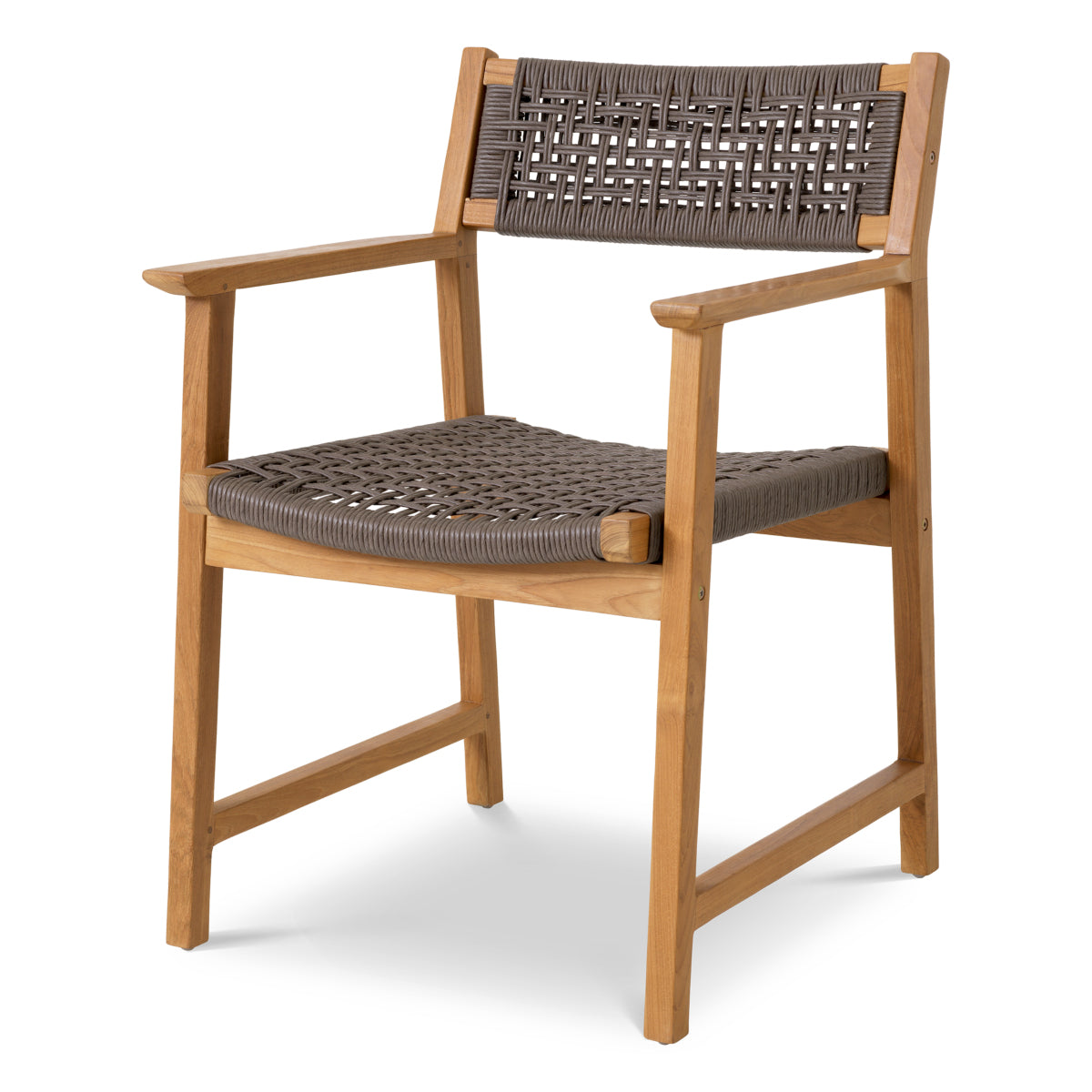 Scaun dining de exterior Cancun, tec natural, ratan sintetic, set de 2
