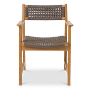 Scaun dining de exterior Cancun, tec natural, ratan sintetic, set de 2