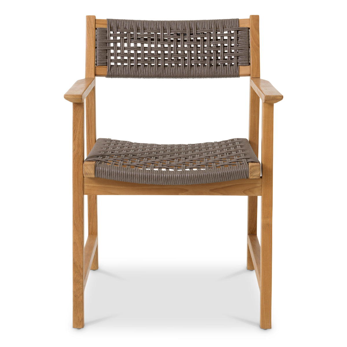 Scaun dining de exterior Cancun, tec natural, ratan sintetic, set de 2