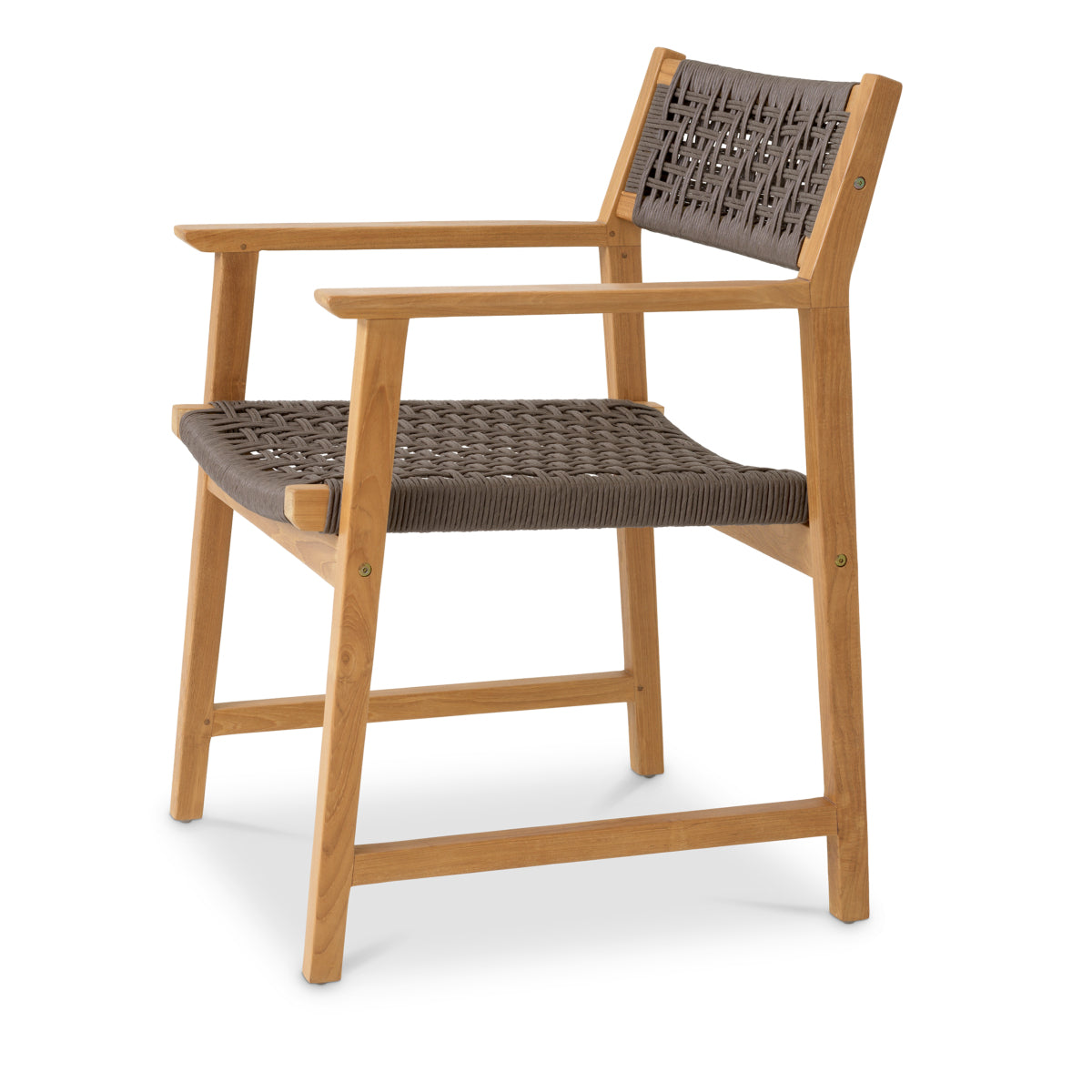 Scaun dining de exterior Cancun, tec natural, ratan sintetic, set de 2