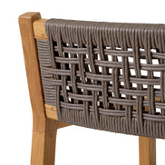 Scaun dining de exterior Cancun, tec natural, ratan sintetic, set de 2