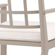 Scaun dining de exterior Cap-Ferrat, finisaj nisip, Sunbrella canvas