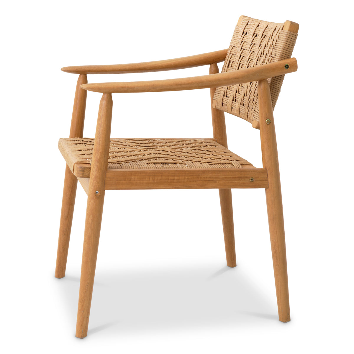 Scaun dining de exterior Coral Bay, tec natural, ratan sintetic, set de 2