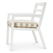 Scaun dining de exterior Delta, alb mat, Florent bej