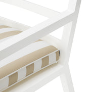 Scaun dining de exterior Delta, alb mat, Florent bej