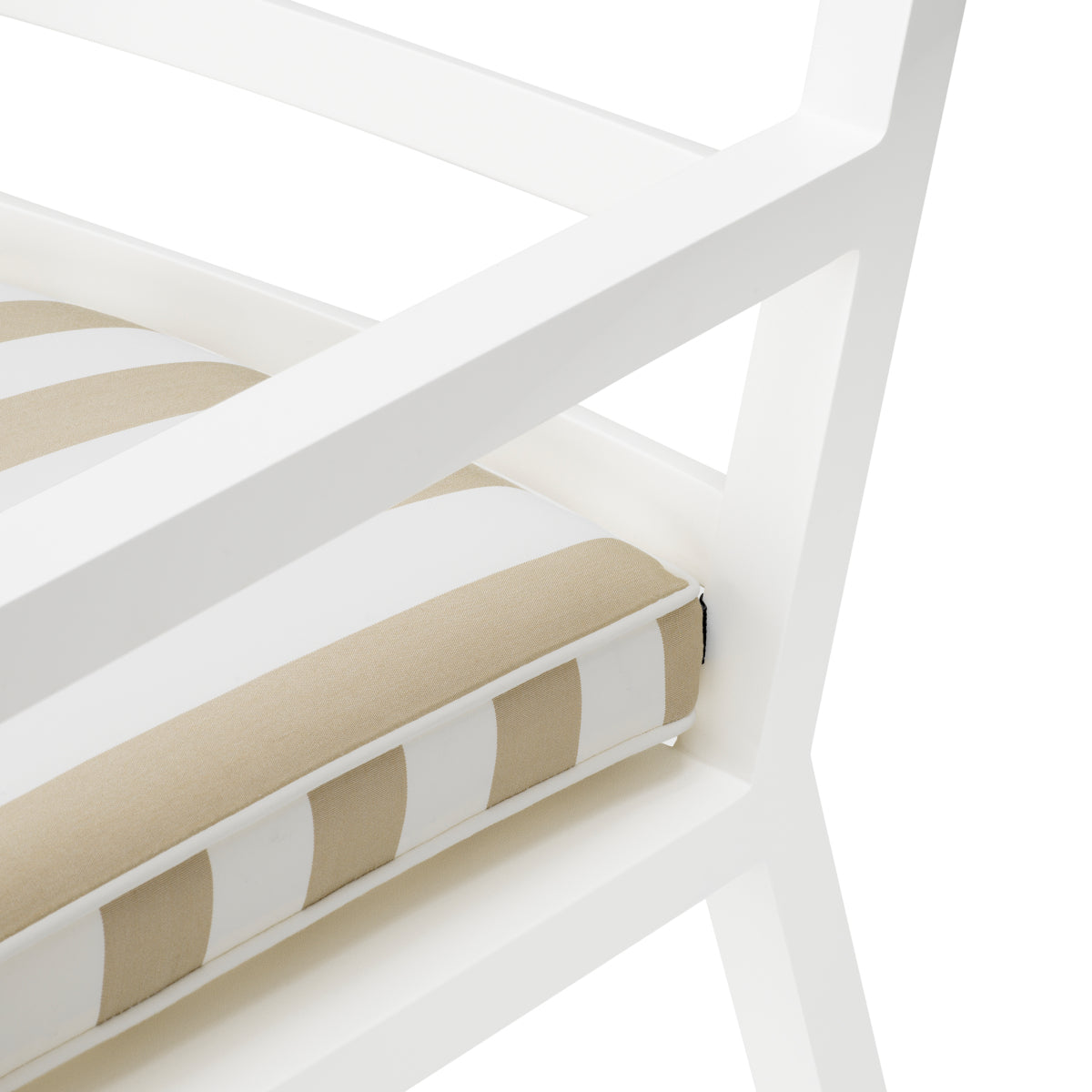 Scaun dining de exterior Delta, alb mat, Florent bej