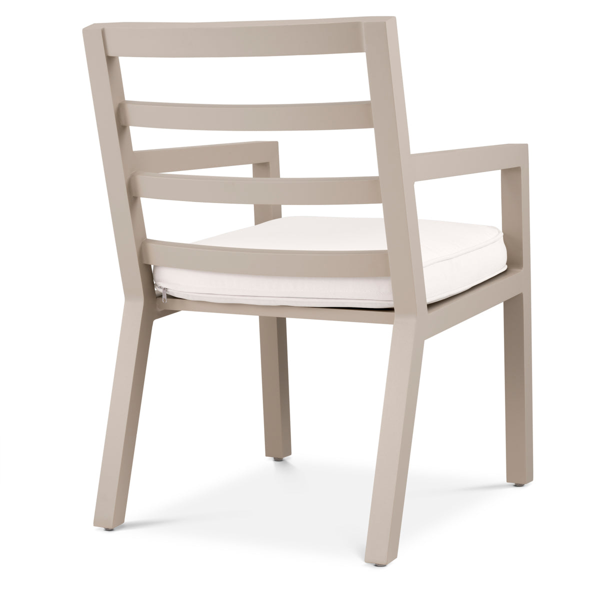 Scaun dining de exterior Delta, finisaj nisip, Sunbrella canvas