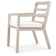 Scaun dining de exterior Delta, finisaj nisip, Sunbrella canvas