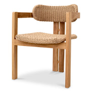 Scaun dining de exterior Donato, tec natural, ratan sintetic