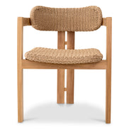 Scaun dining de exterior Donato, tec natural, ratan sintetic