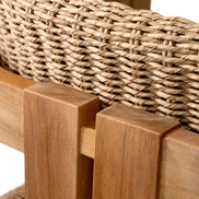 Scaun dining de exterior Donato, tec natural, ratan sintetic