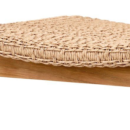 Scaun dining de exterior Donato, tec natural, ratan sintetic