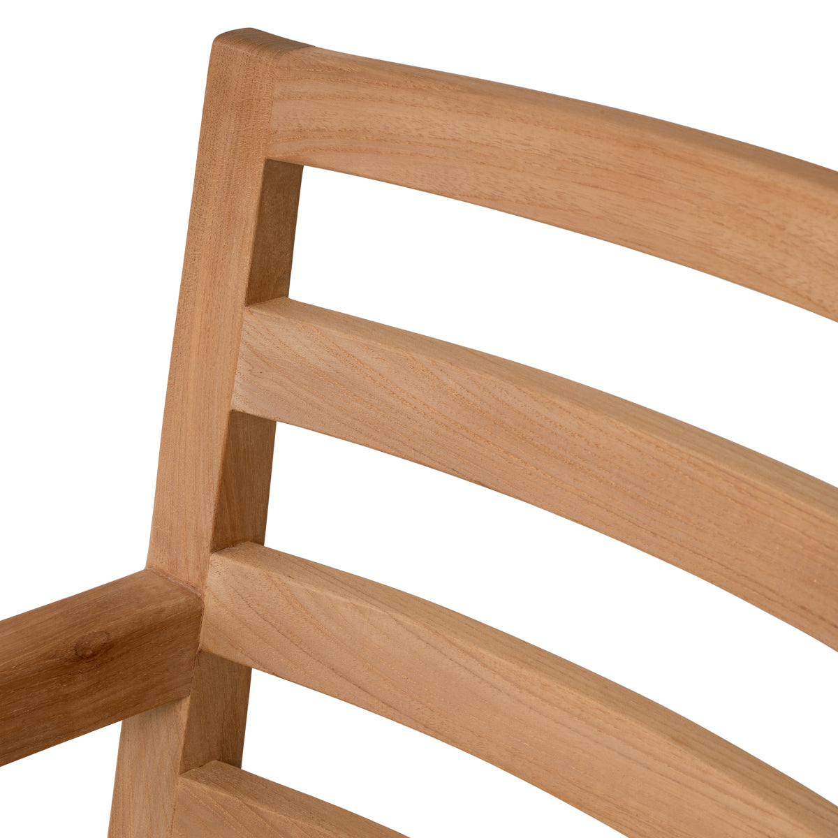Scaun dining de exterior Hera, tec natural, Flores alb-crem