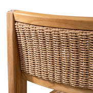 Scaun dining de exterior Niclas, tec natural, ratan sintetic natural
