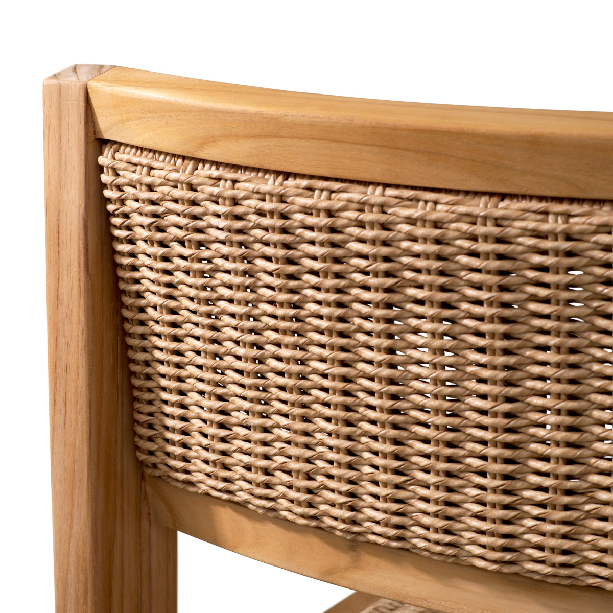 Scaun dining de exterior Niclas, tec natural, ratan sintetic natural