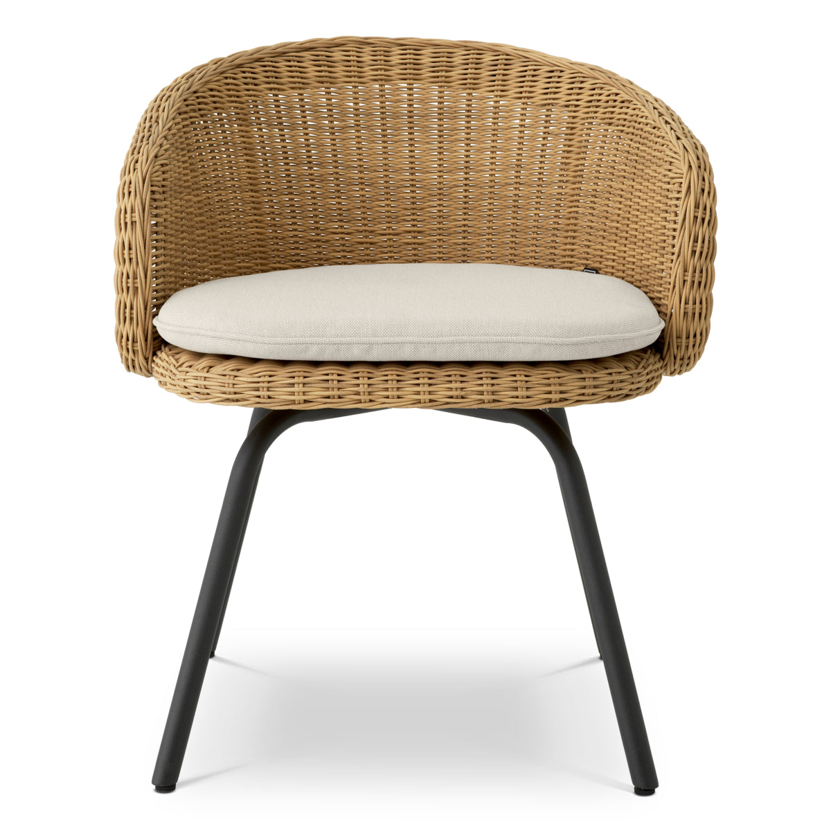 Scaun dining de exterior Nolan, Viola nisip, ratan sintetic