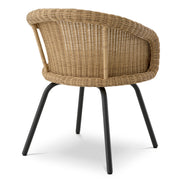 Scaun dining de exterior Nolan, Viola nisip, ratan sintetic