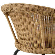 Scaun dining de exterior Nolan, Viola nisip, ratan sintetic