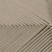 Scaun dining de exterior Pivetti, tec îmbătrânit, frânghie gri deschis