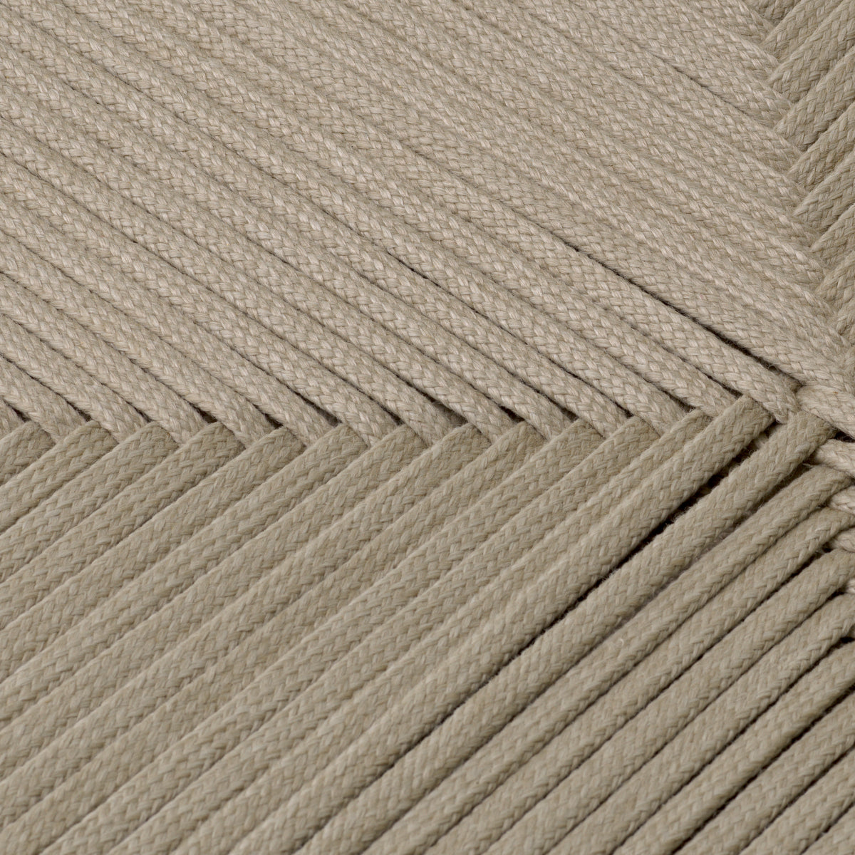 Scaun dining de exterior Pivetti, tec îmbătrânit, frânghie gri deschis