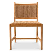 Scaun dining de exterior Pivetti, tec natural, ratan sintetic