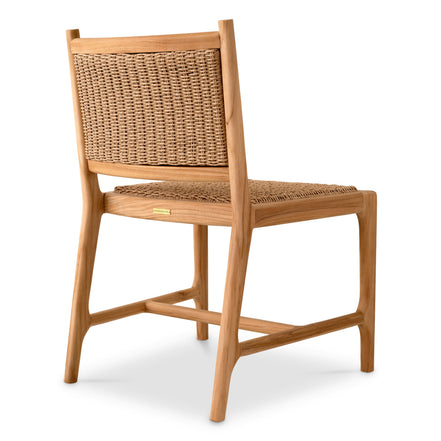 Scaun dining de exterior Pivetti, tec natural, ratan sintetic