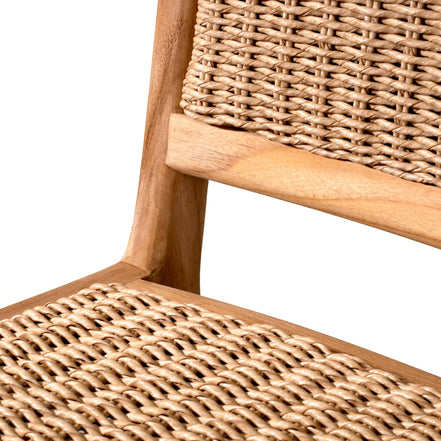 Scaun dining de exterior Pivetti, tec natural, ratan sintetic