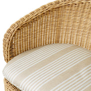 Scaun dining de exterior San Remo, ratan sintetic, Saville bej