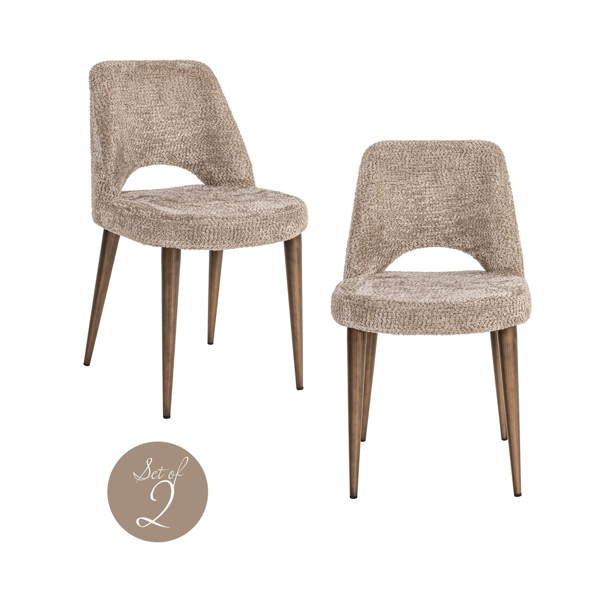 Scaun dining Delphine, lovely nature (set de 2), ignifug