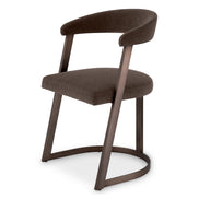 Scaun dining Dexter, finisaj bronz mediu, Abrasia gri