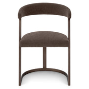 Scaun dining Dexter, finisaj bronz mediu, Abrasia gri