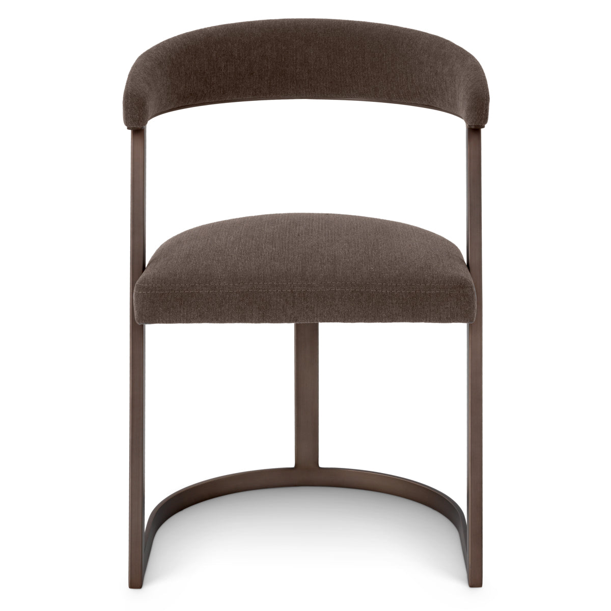 Scaun dining Dexter, finisaj bronz mediu, Abrasia gri