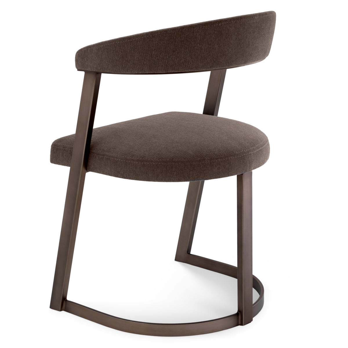 Scaun dining Dexter, finisaj bronz mediu, Abrasia gri