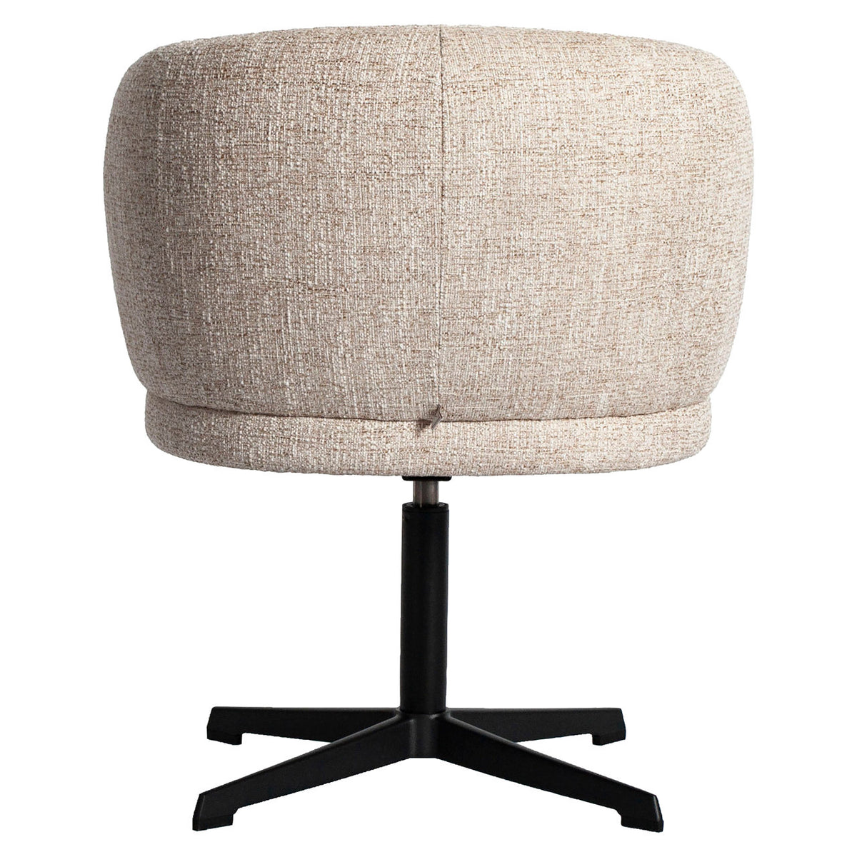 Scaun dining Dinan, tweed crem, rotativ, ignifug