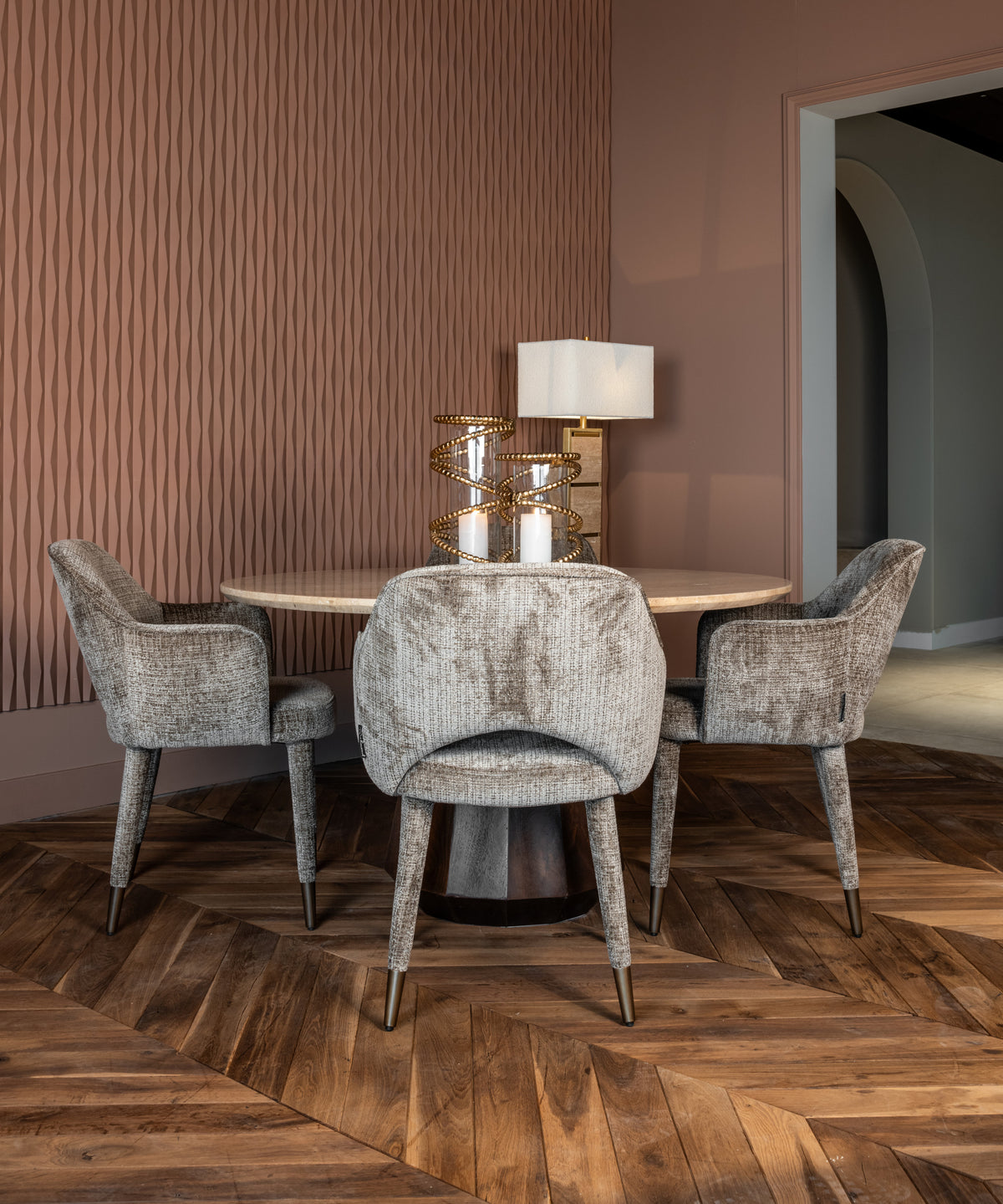 Scaun dining Donnatella, niagara stone, ignifug – ambient